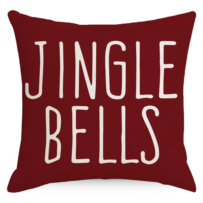 Fashion Christmas Tree Christmas Socks Letter Linen Pillow Cases