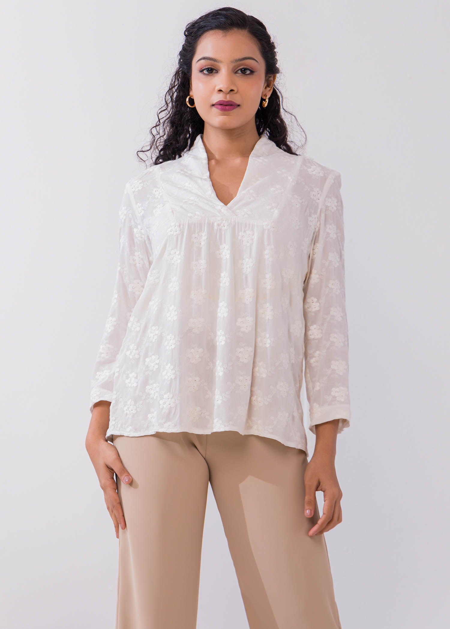 Blouse With Yoke Detail