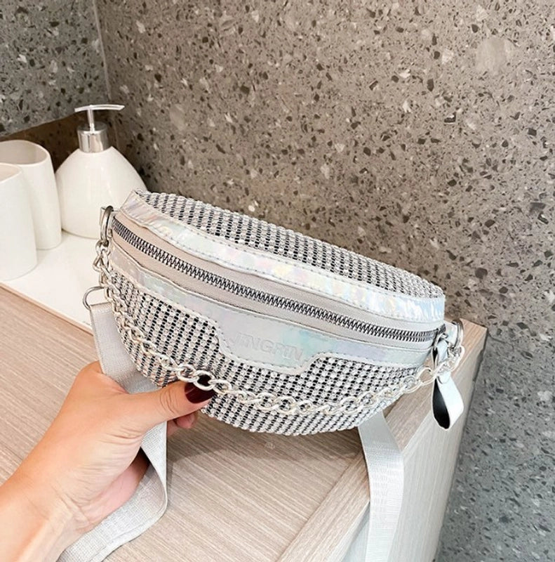 Women's Basic Classic Style Geometric Pu Leather Waist Bags