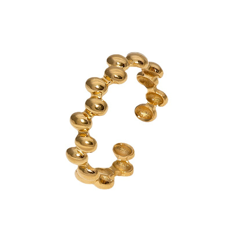 Open Ring Minimalist Irregular Geometric Stainless Steel Electroplating Rings