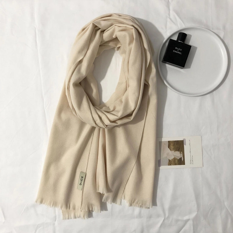Women's Minimalist Solid Color Imitation Cashmere Scarf