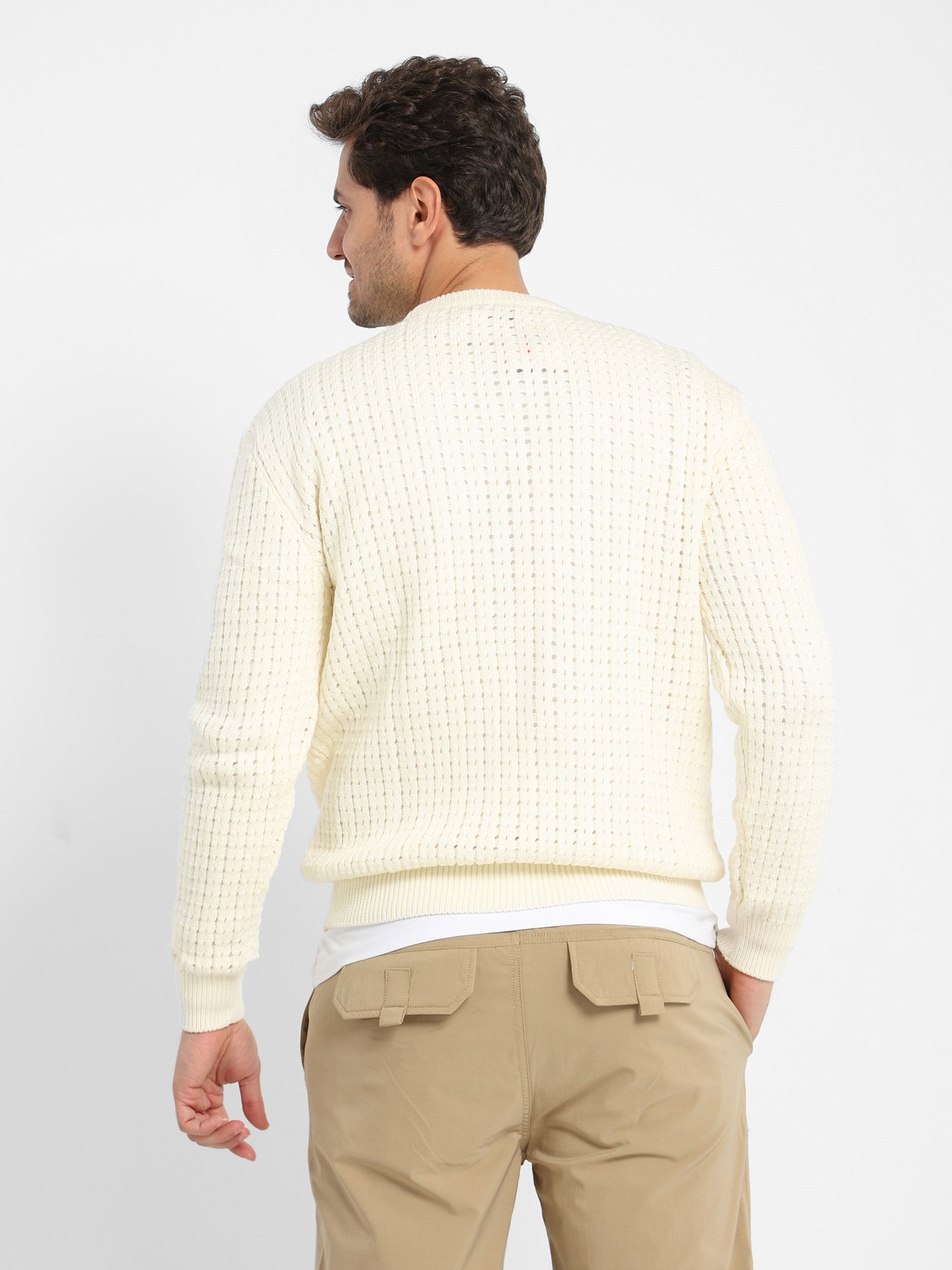 Casual Perforated Pullover