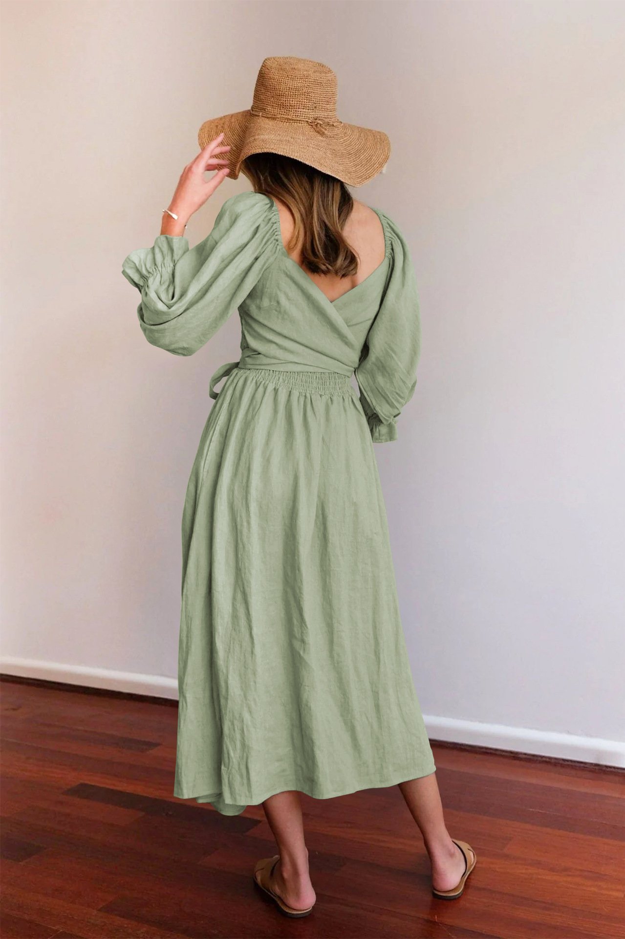 🏖️FRENCH RUFFLED LANTERN SLEEVES MULTI-WEAR DRESS🔥HOT SALE 49% OFF