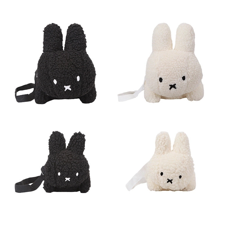Women's Medium Plush Rabbit Cute Zipper Crossbody Bag