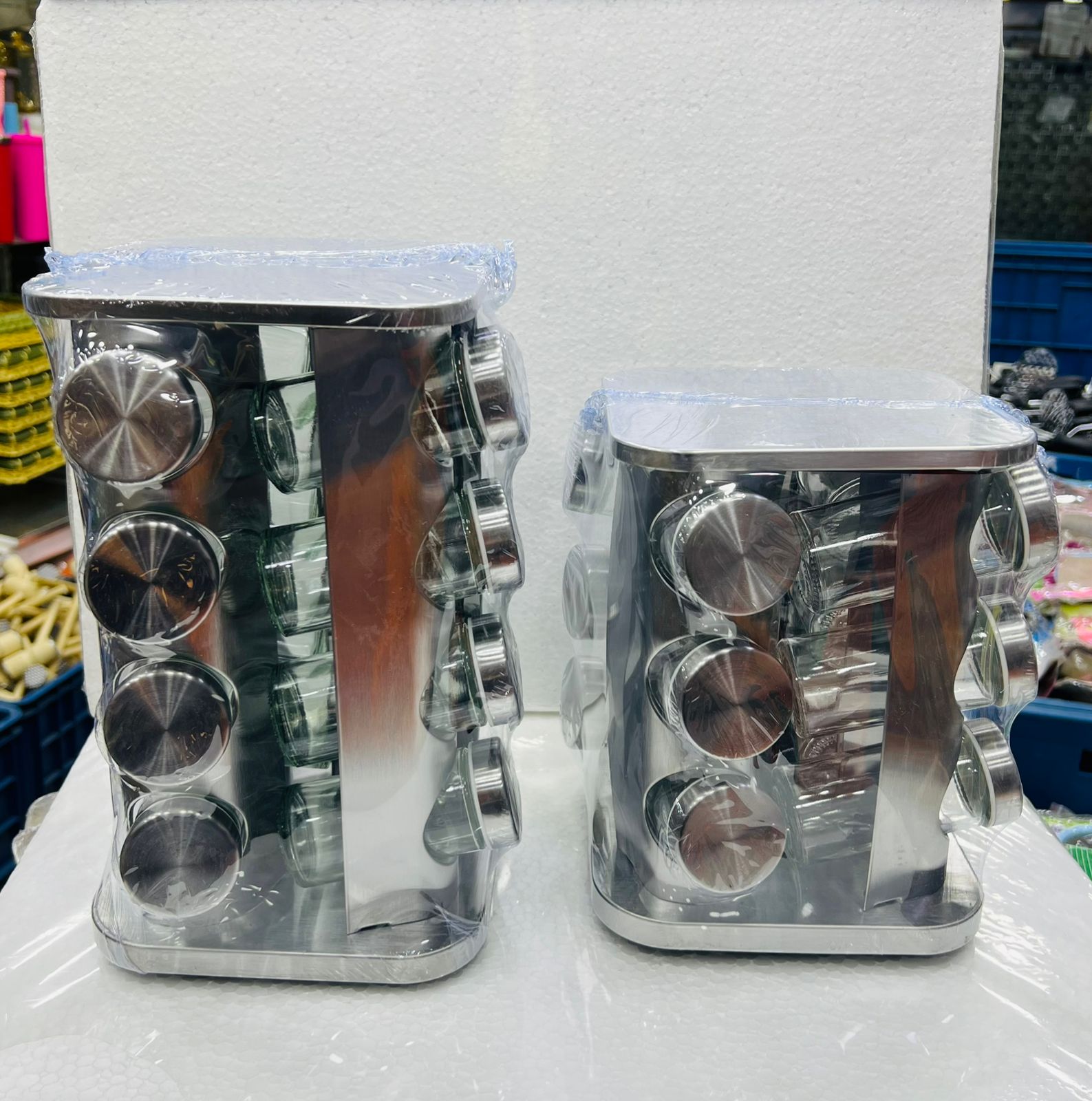 Kitchen spices organizer - Rotating spices rack (STEEL BODY)