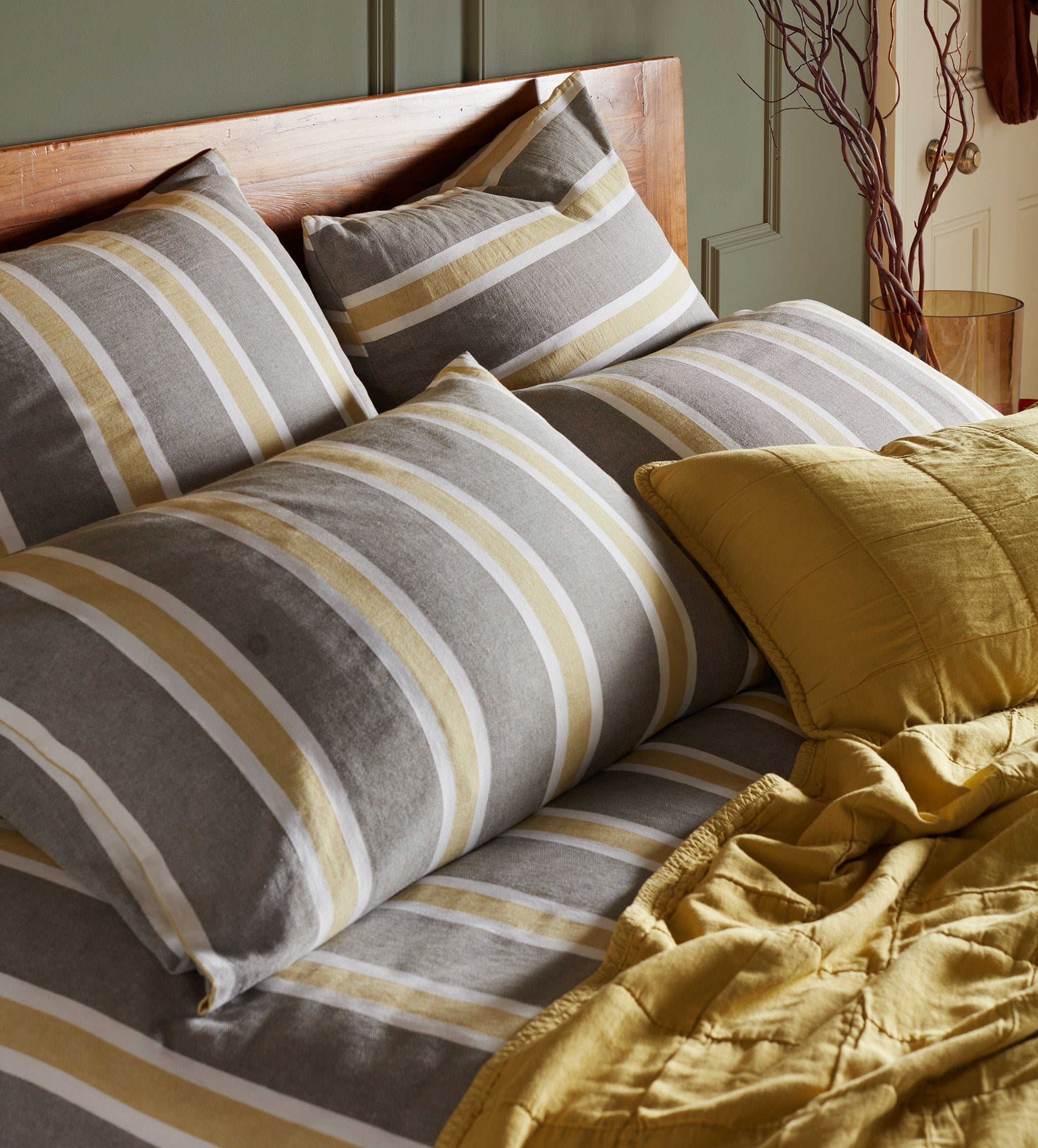 Sadie Stripe 100% Organic Cotton Pillowcase