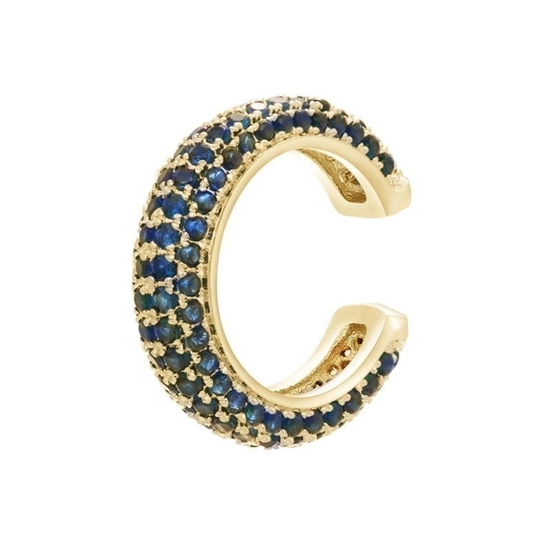 1 Piece Minimalist C Shape Plating Inlay Copper Zircon Gold Plated Earrings