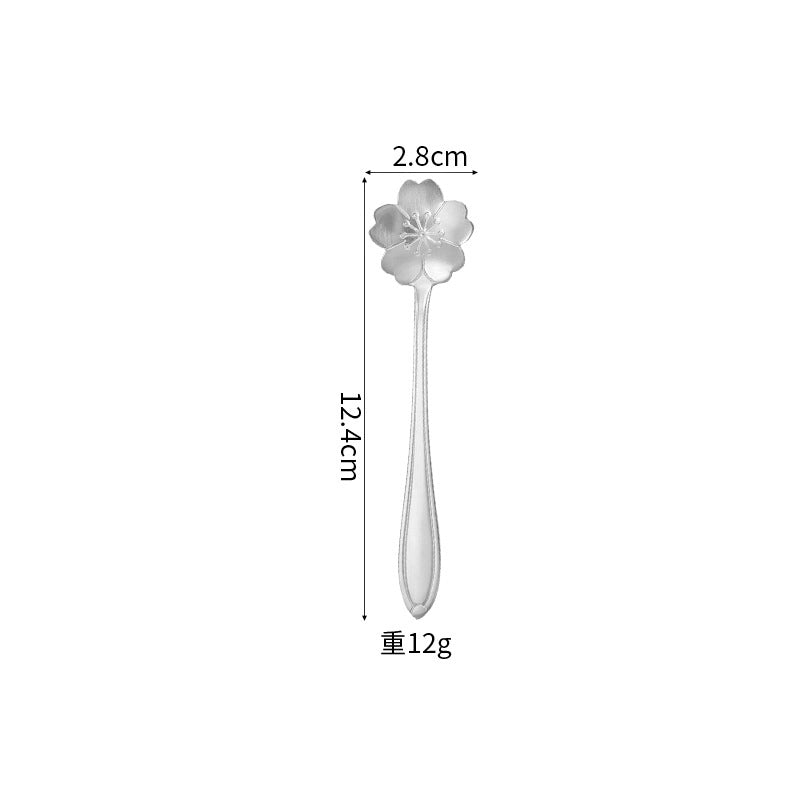 Casual Flower Stainless Steel Spoon 1 Piece