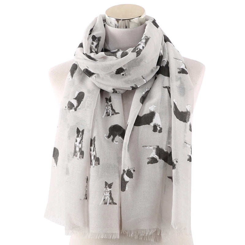 Women's Streetwear Dog Polyester Printing Scarf