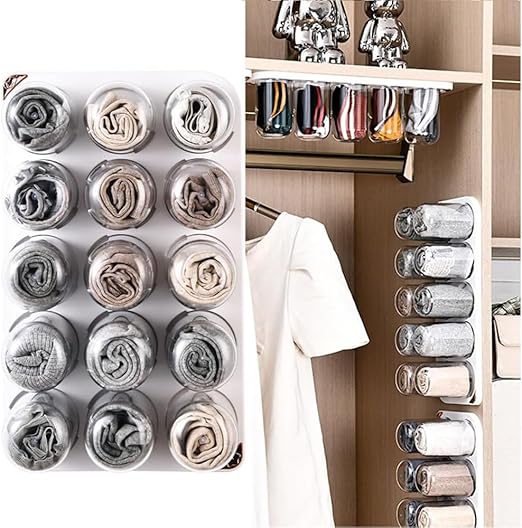 TRIPLE ROW WALL-MOUNTED UNDERGARMENT STORAGE CAPSULE