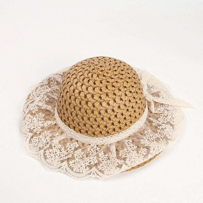 Women's Minimalist Solid Color Big Eaves Straw Hat