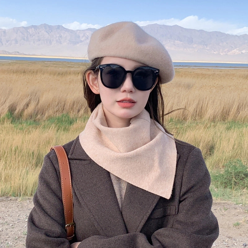 Women's Classic Style Geometric Solid Color Artificial Wool Acrylic Scarf