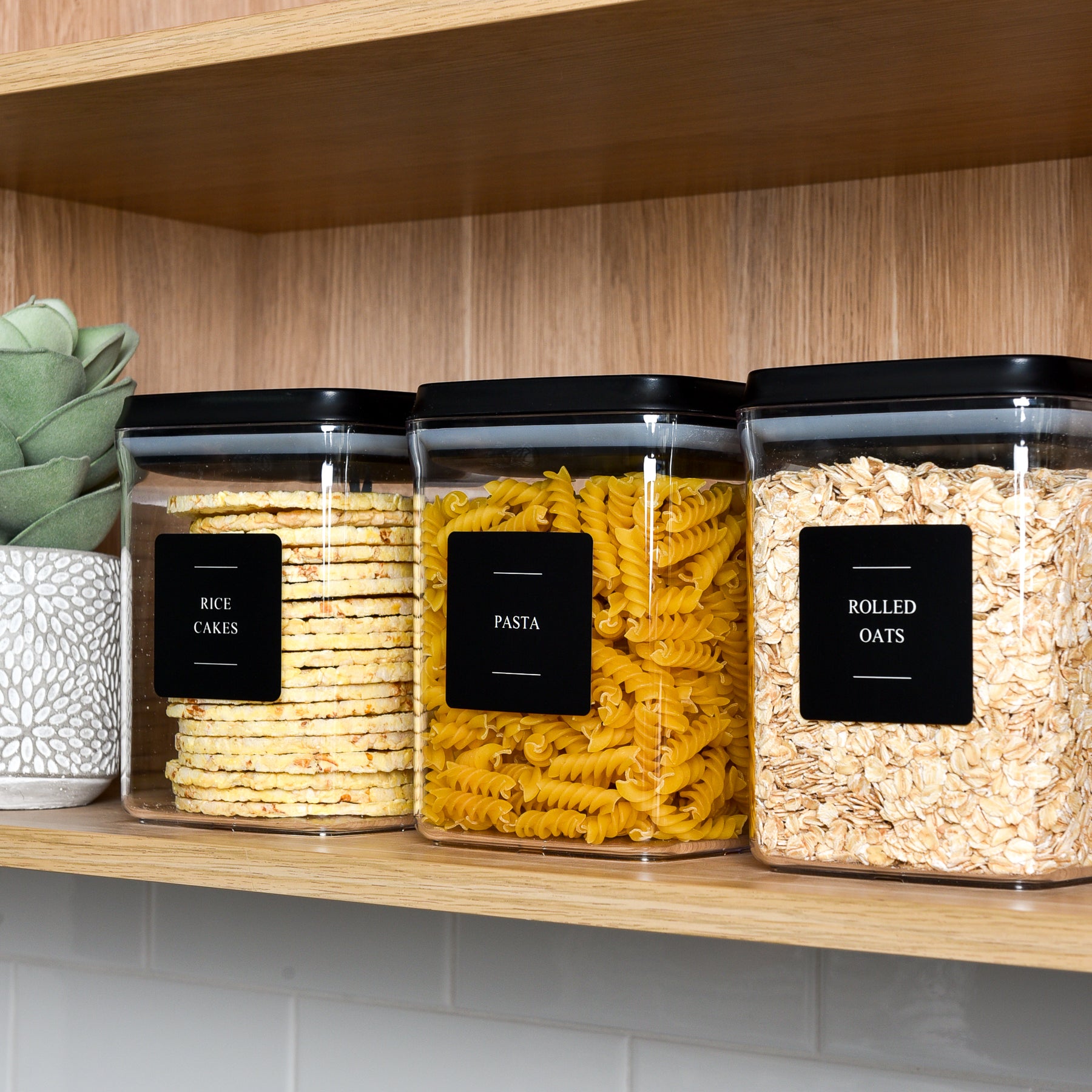 Complete Pantry Sticker Set - 156 Stickers - Black