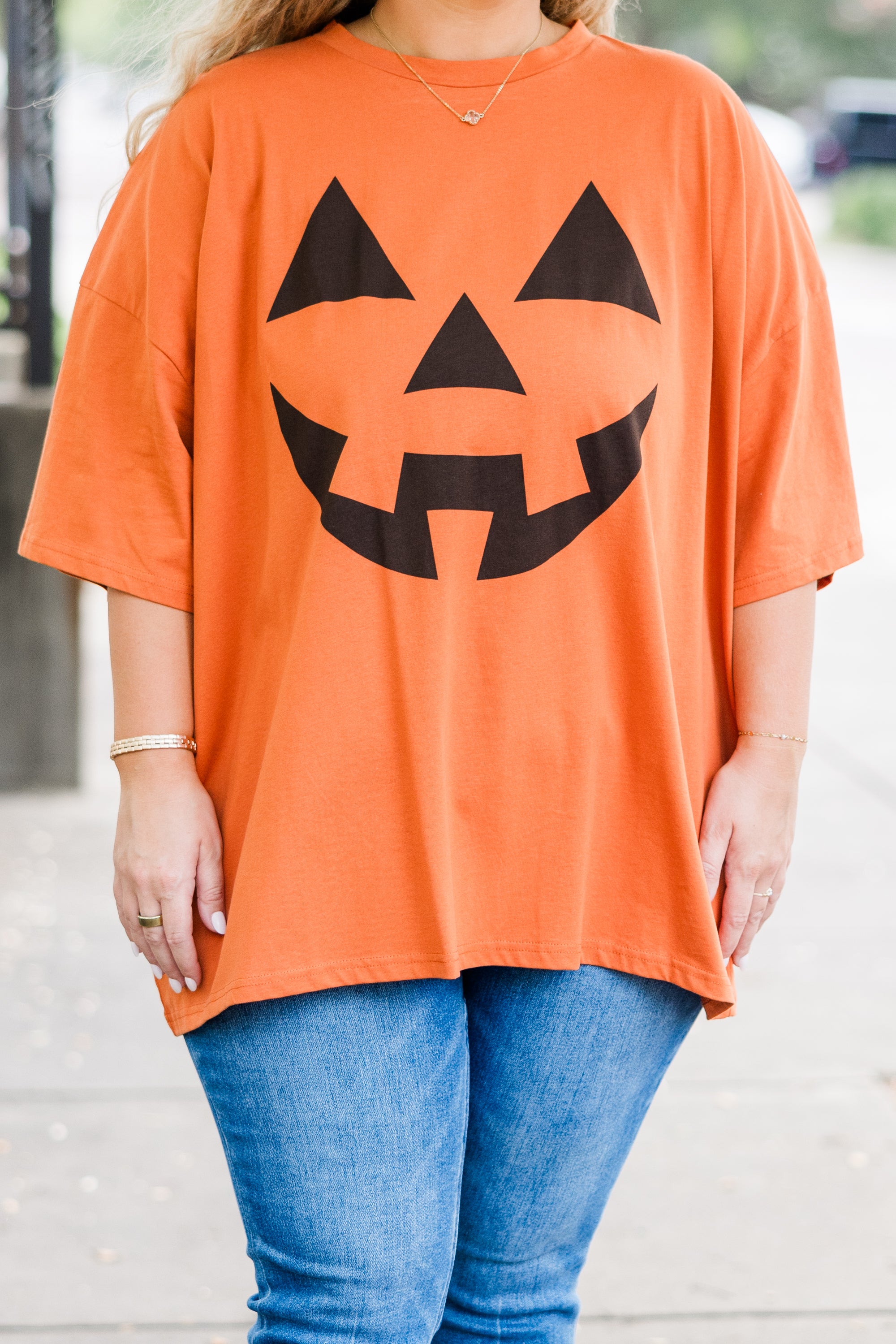 Oh My Pumpkin Boyfriend Tee. Rust