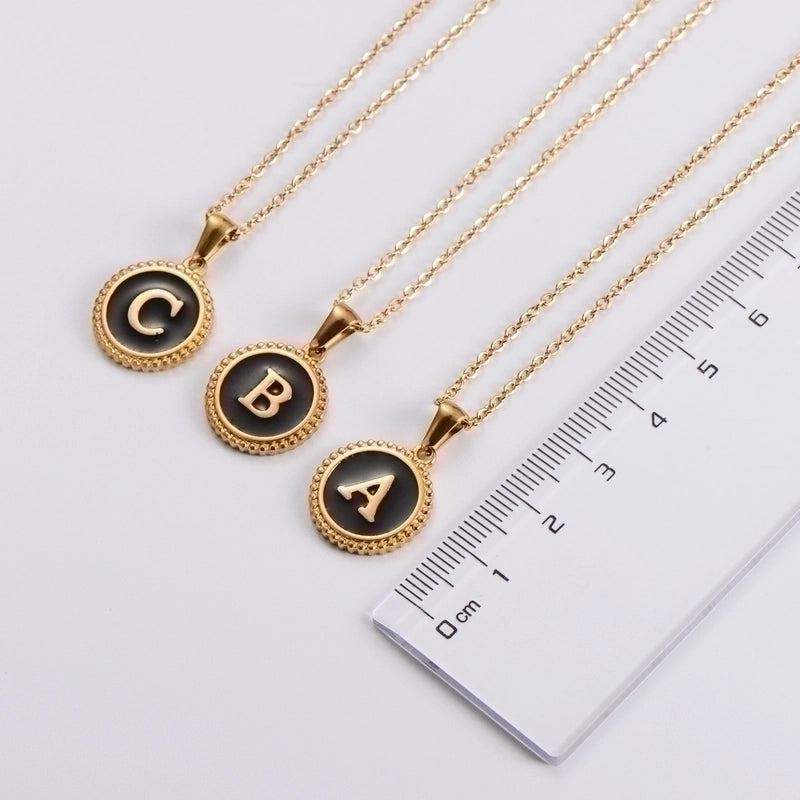 Fashion Letter 304 Stainless Steel No Inlaid 18K Gold Plated Plating Stainless Steel Necklaces