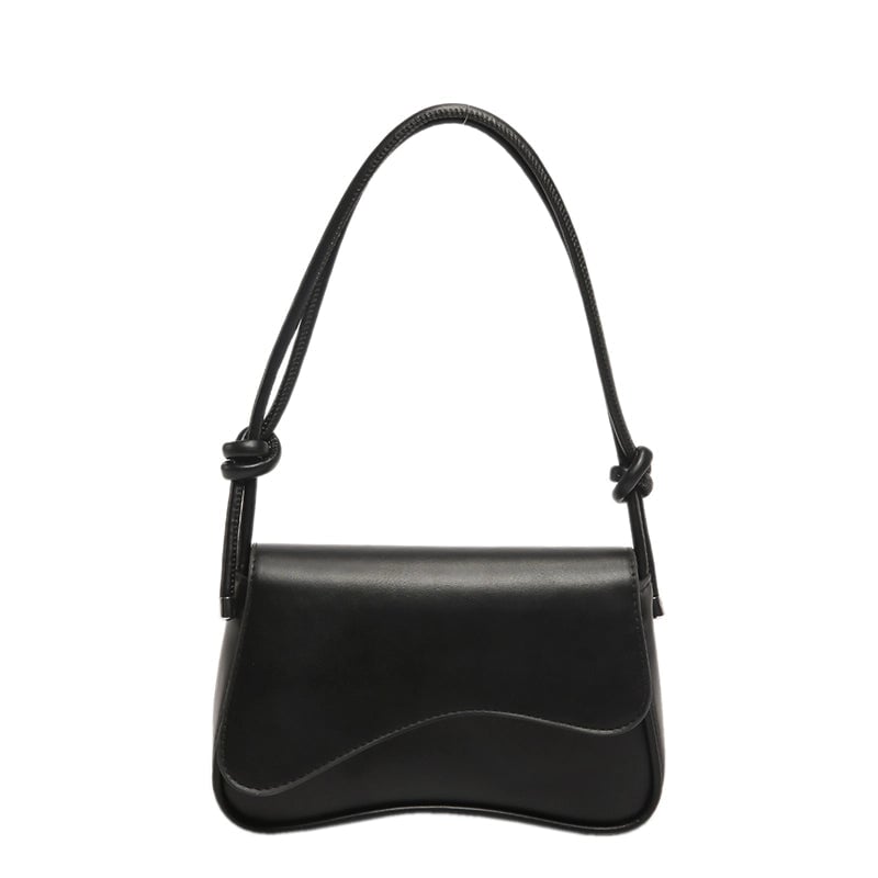 Women's Pu Leather Solid Color Streetwear Square Flip Cover Shoulder Bag Underarm Bag
