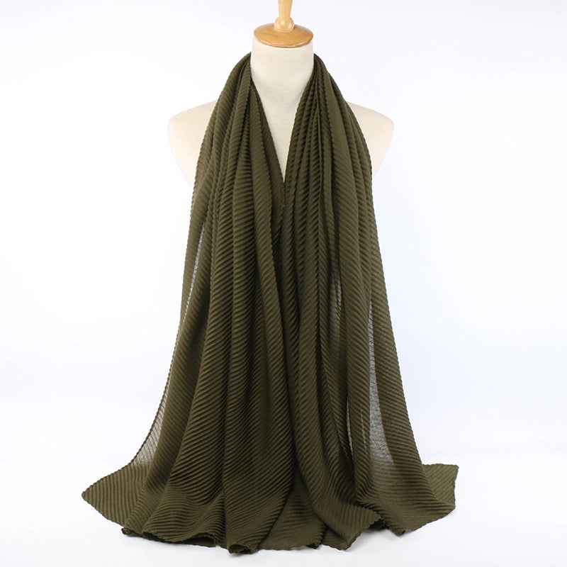 Women's Minimalist Classic Style Solid Color Cotton Scarf
