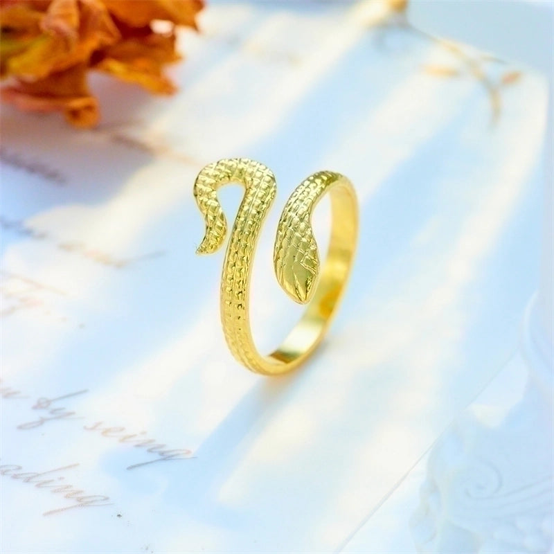 Basic Cross Star 304 Stainless Steel 18K Gold Plated Gold Plated Stainless Steel Rings