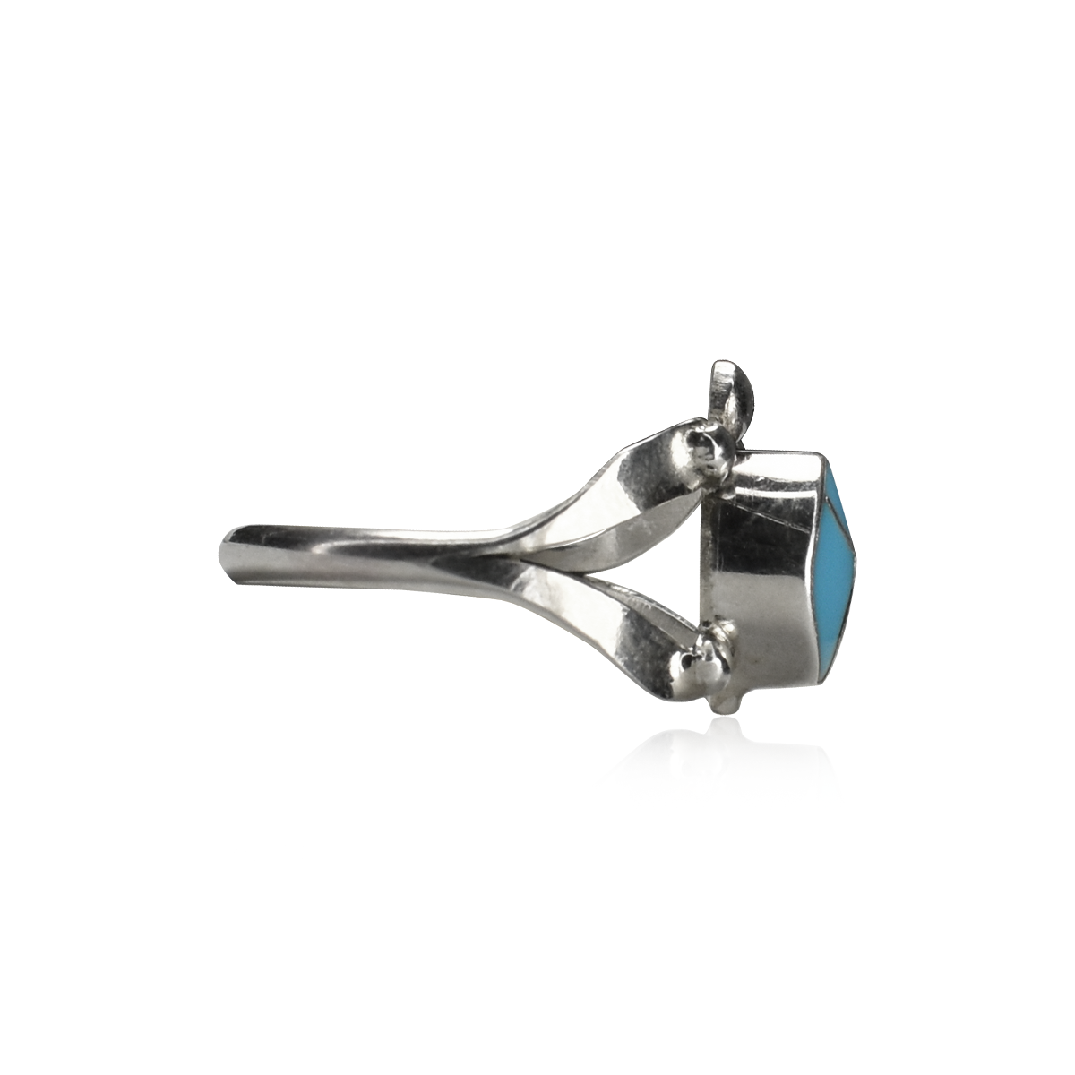 Turtle Double Pronged Ring