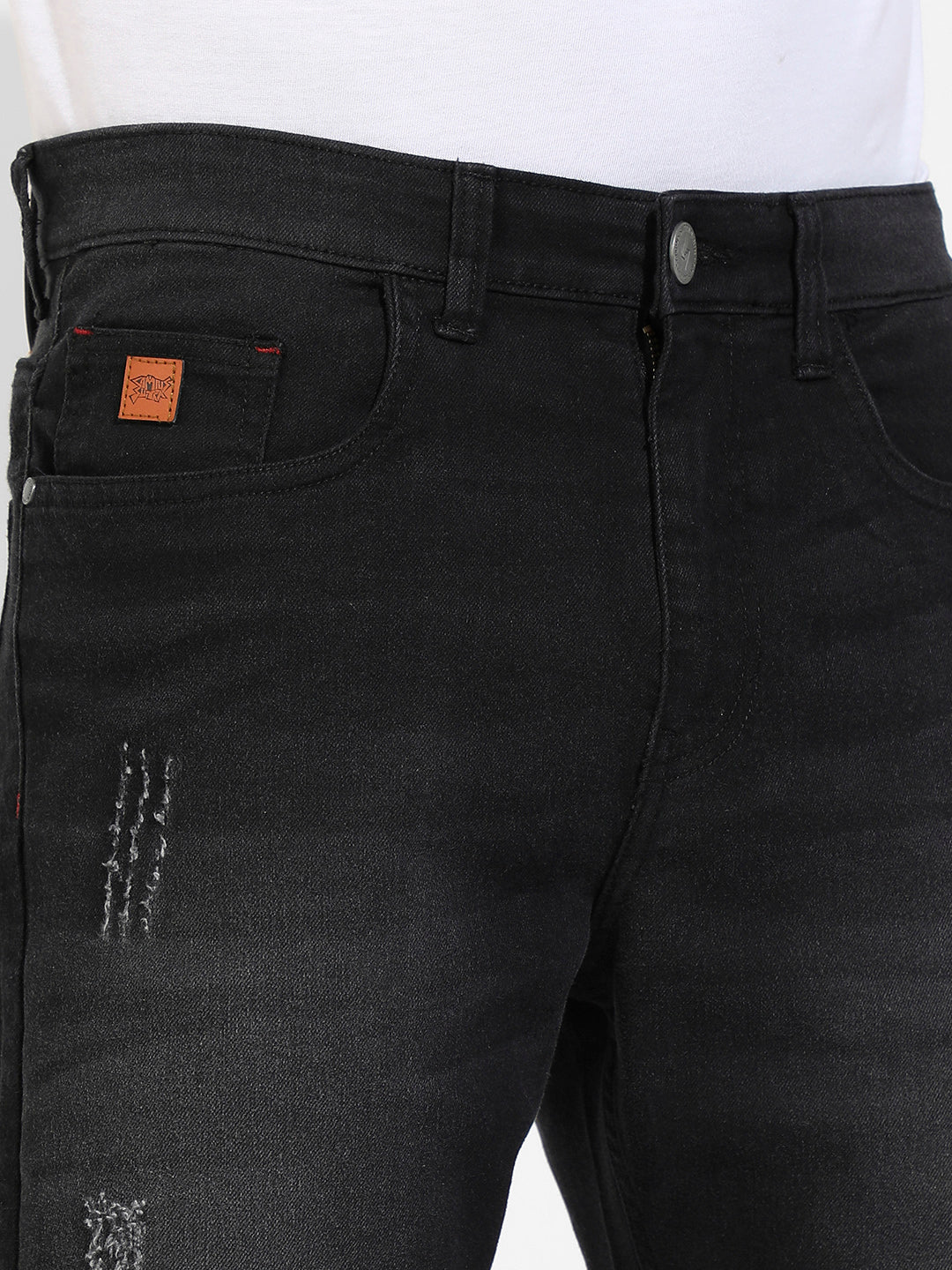 Minimal Distressed Denim Shorts