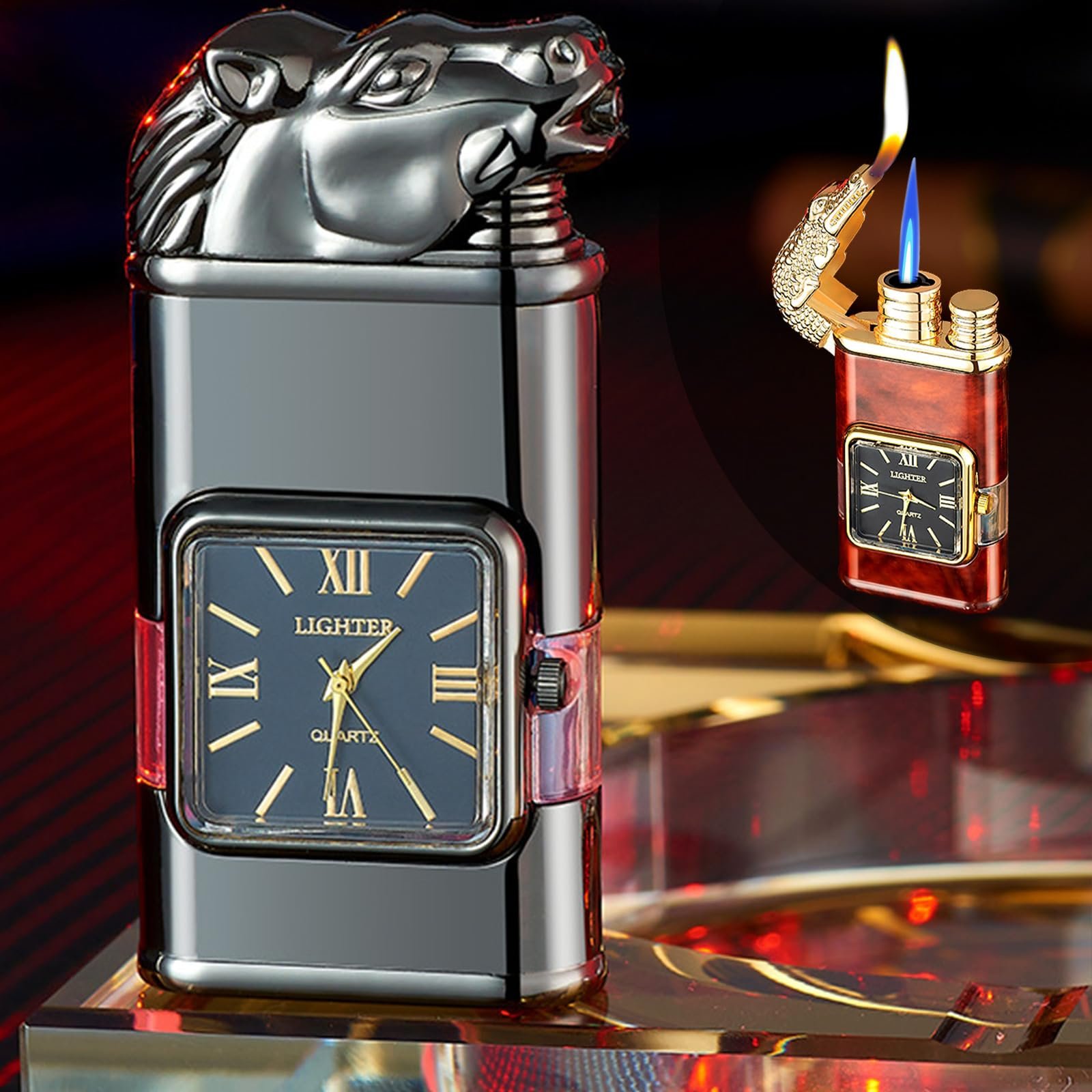 Windproof Lighter Vintage Watch Bezel Jet flame Torch🔥BUY 2 FREE SHIPPING