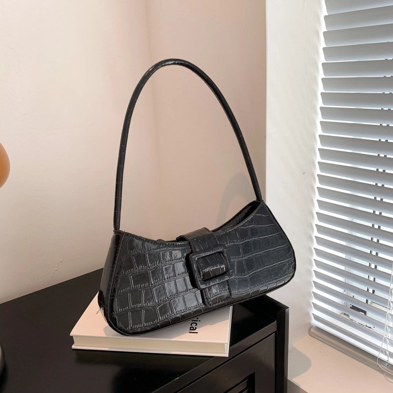 Women's Small All Seasons Pu Leather Elegant Shoulder Bag Underarm Bag