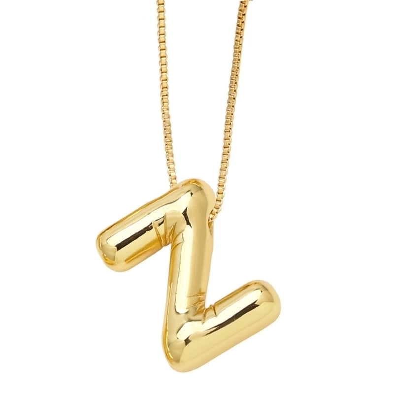 Minimalist Letter Copper Plating Pendant Necklace