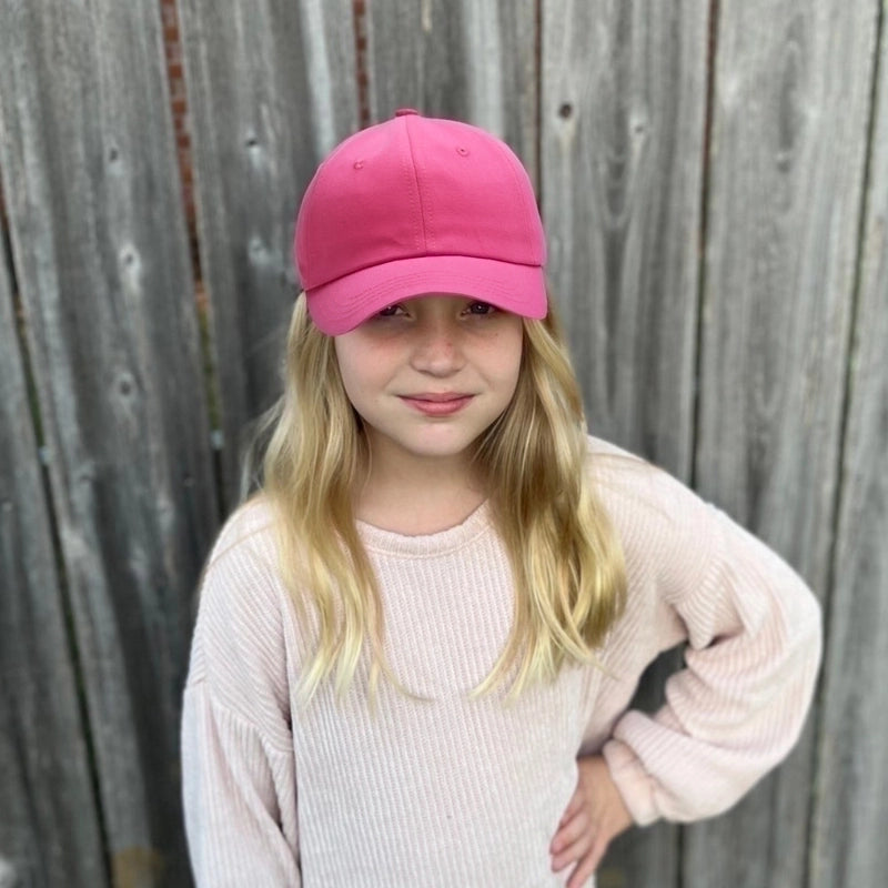 Children Unisex Casual Solid Color Baseball Cap