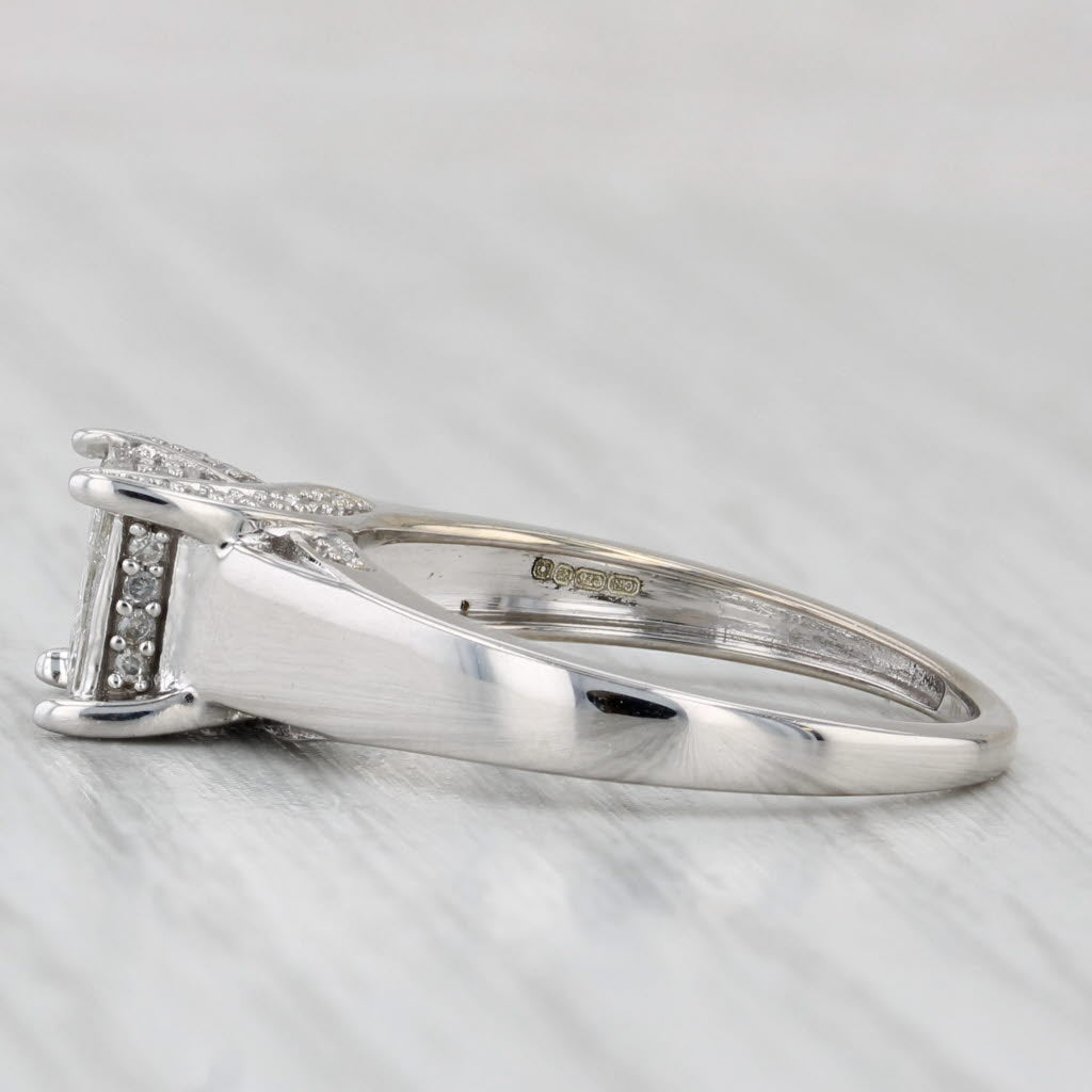 0.50ctw Diamond Engagement Ring 10k White Gold Size 6.25 Tomas Rae
