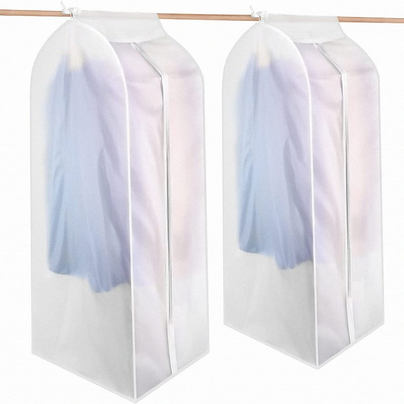 Garment Clothes Cover Protector. Lightweight Closet Storage Bags Translucent Dustproof Waterproof Hanging Clothing Storage Bag With Full Zipper