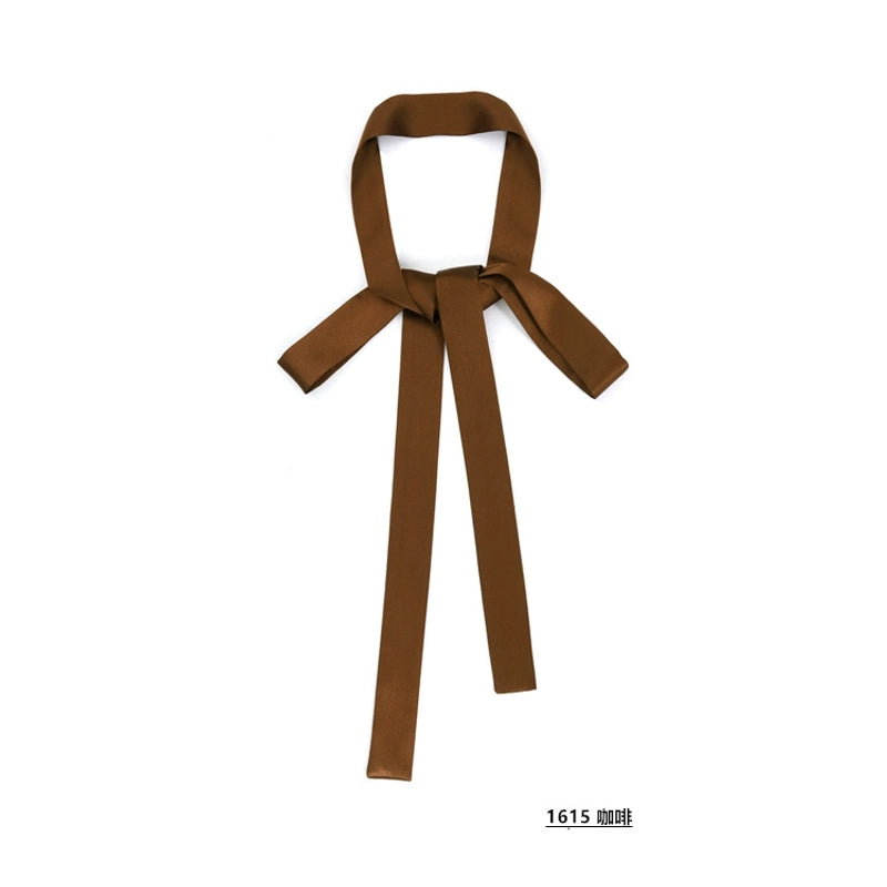 Women's Basic Minimalist Solid Color Satin Printing Silk Scarf
