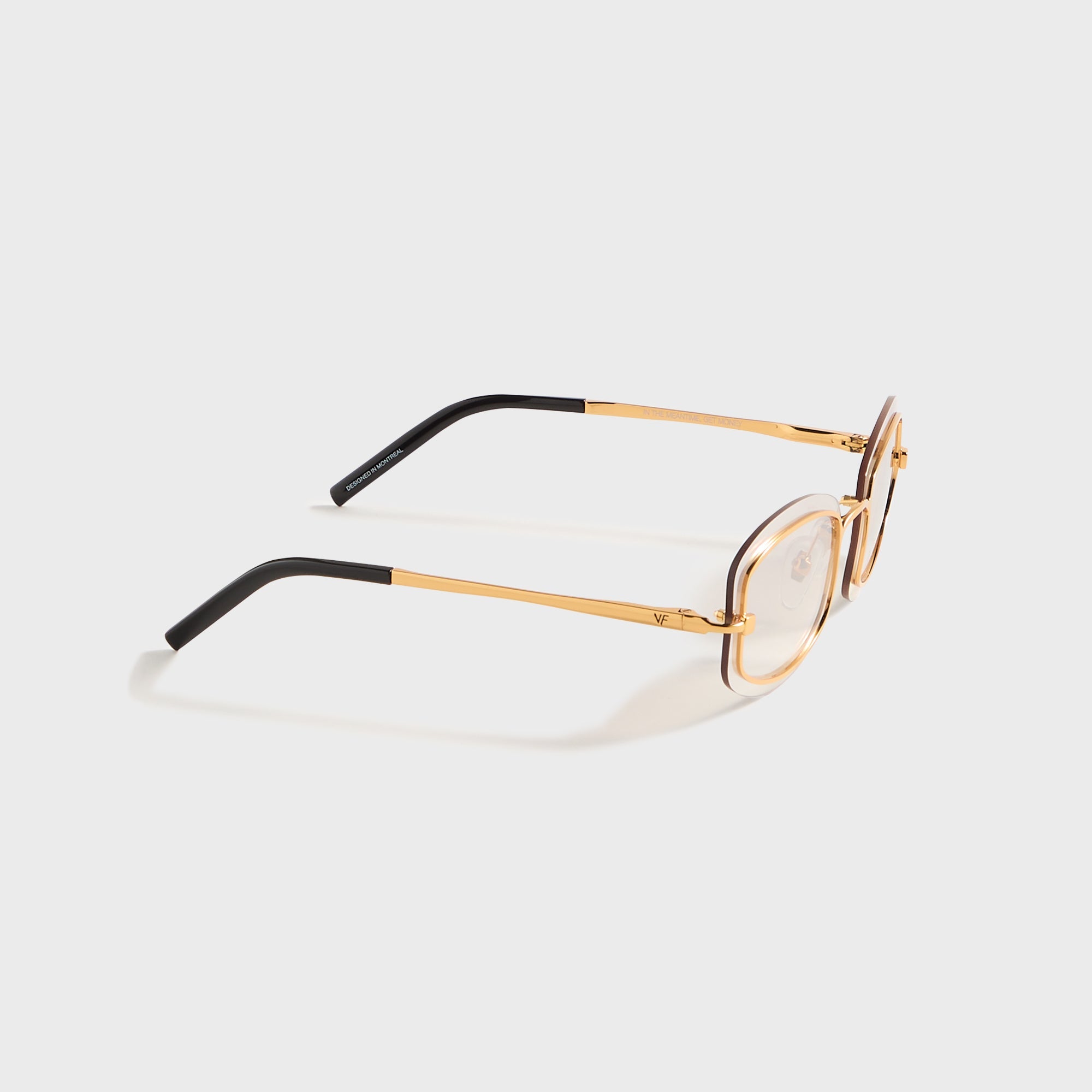 Vintage Frames Genius Rimless 24KT - Yellow Gold / Brown Smoke