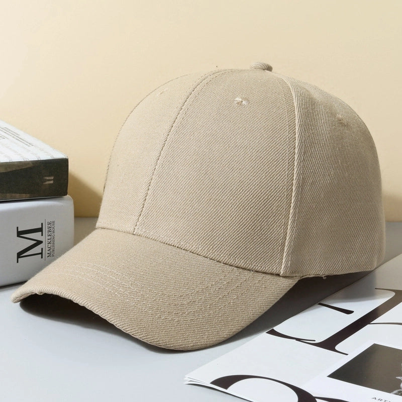Hat Spring And Autumn New Solid Color Printable Logo Advertising Hat Sunscreen Cap Sports Baseball Cap Light Plate Cap