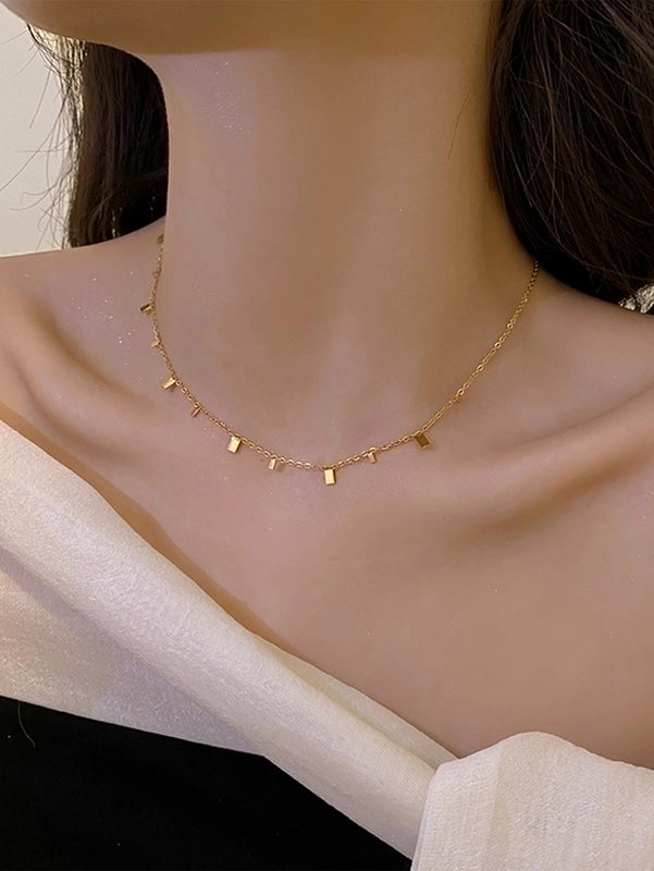 Minimalist Round Stainless Steel Necklace