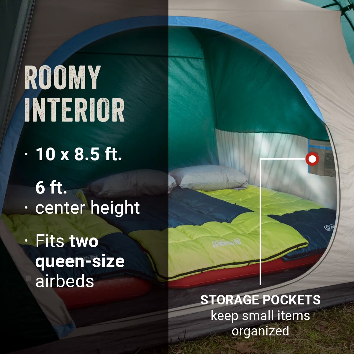 Skydome™ 6-Person Camping Tent with Full-Fly Vestibule, Evergreen