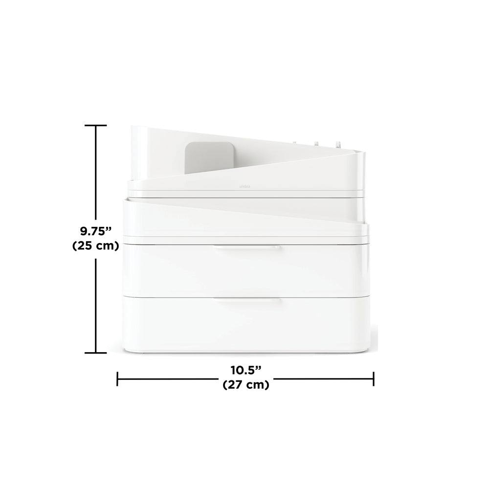 Glam Organiser Large - White & Grey