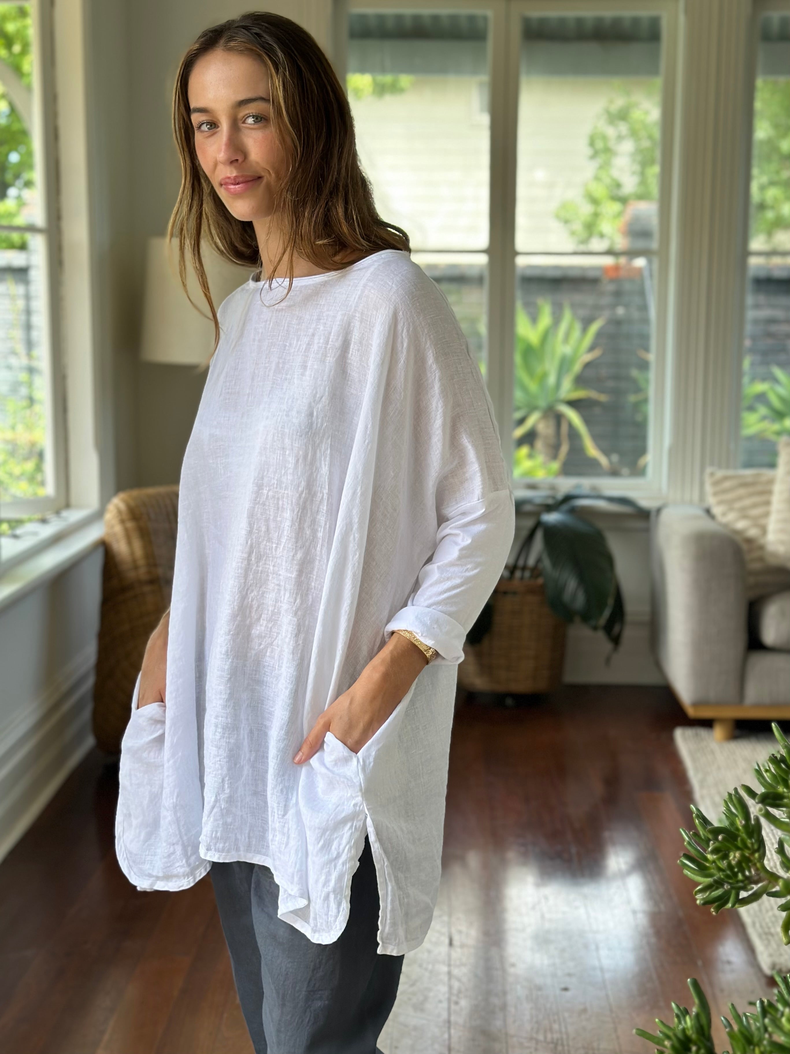 gabriella top-white