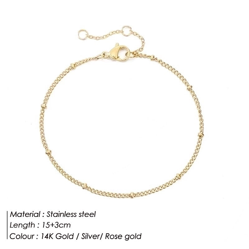 U Shape Stainless Steel 14K Gold Plated No Inlaid Bracelets In Bulk