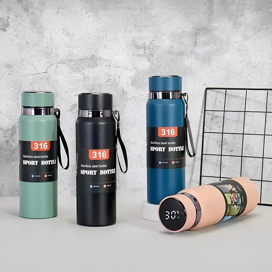 Thermal Water Bottle With LED Display (800ml)