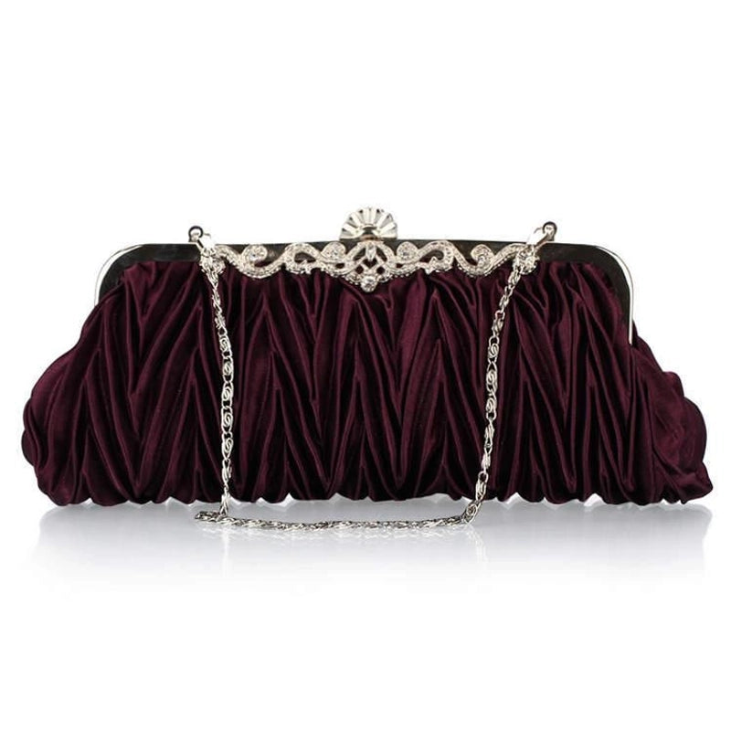 White Red Purple Solid Color Square Evening Bags