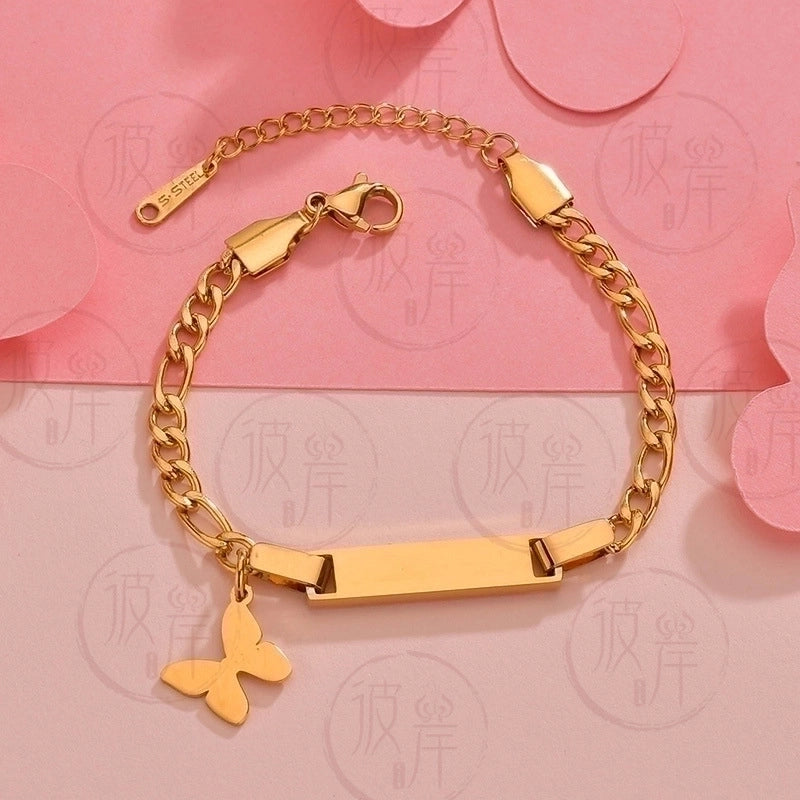 Minimalist Geometric 201 Stainless Steel 18K Gold Plated Stainless Steel Bracelets In Bulk