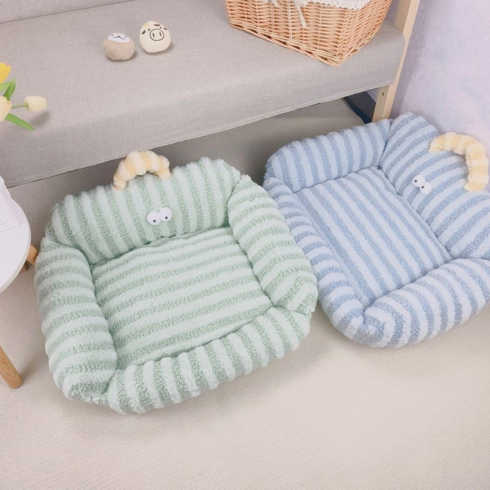 Cartoon Striped Pet Sofa Bed for All Seasons