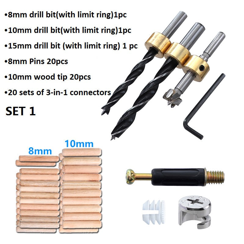 🔥Useful Tools Hot Sale🔥3 in 1 Adjustable Woodworking Drilling Locator Puncher Tools