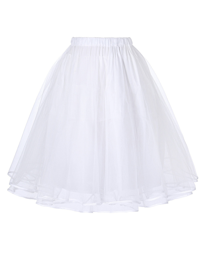 Leaf Patterns Pleated Buttons Decorated Elastic Waist High Waist Swing A-Line Skirt with Pockets