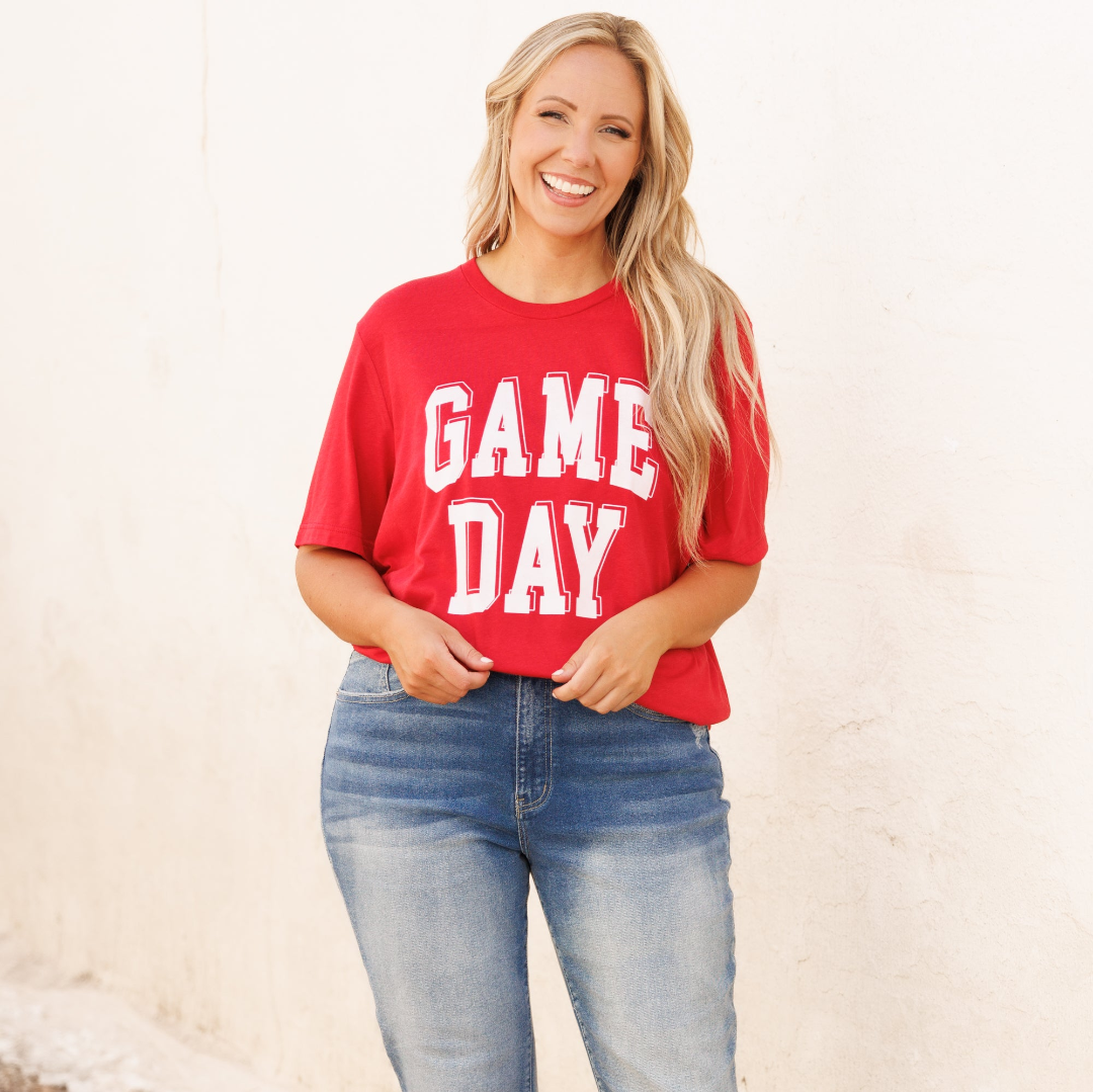 Feeling Like Game Day Tee. Red Triblend