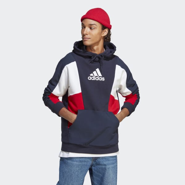 SUDADERA CON GORRO ESSENTIALS COLORBLOCK