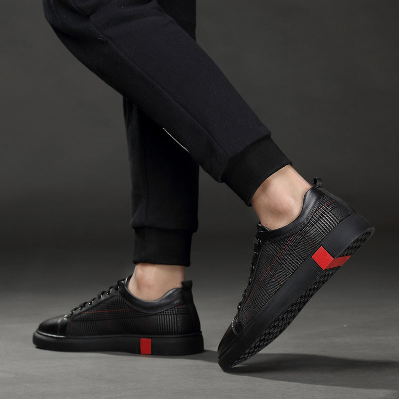 Men's Breathable Leather Casual Sneakers