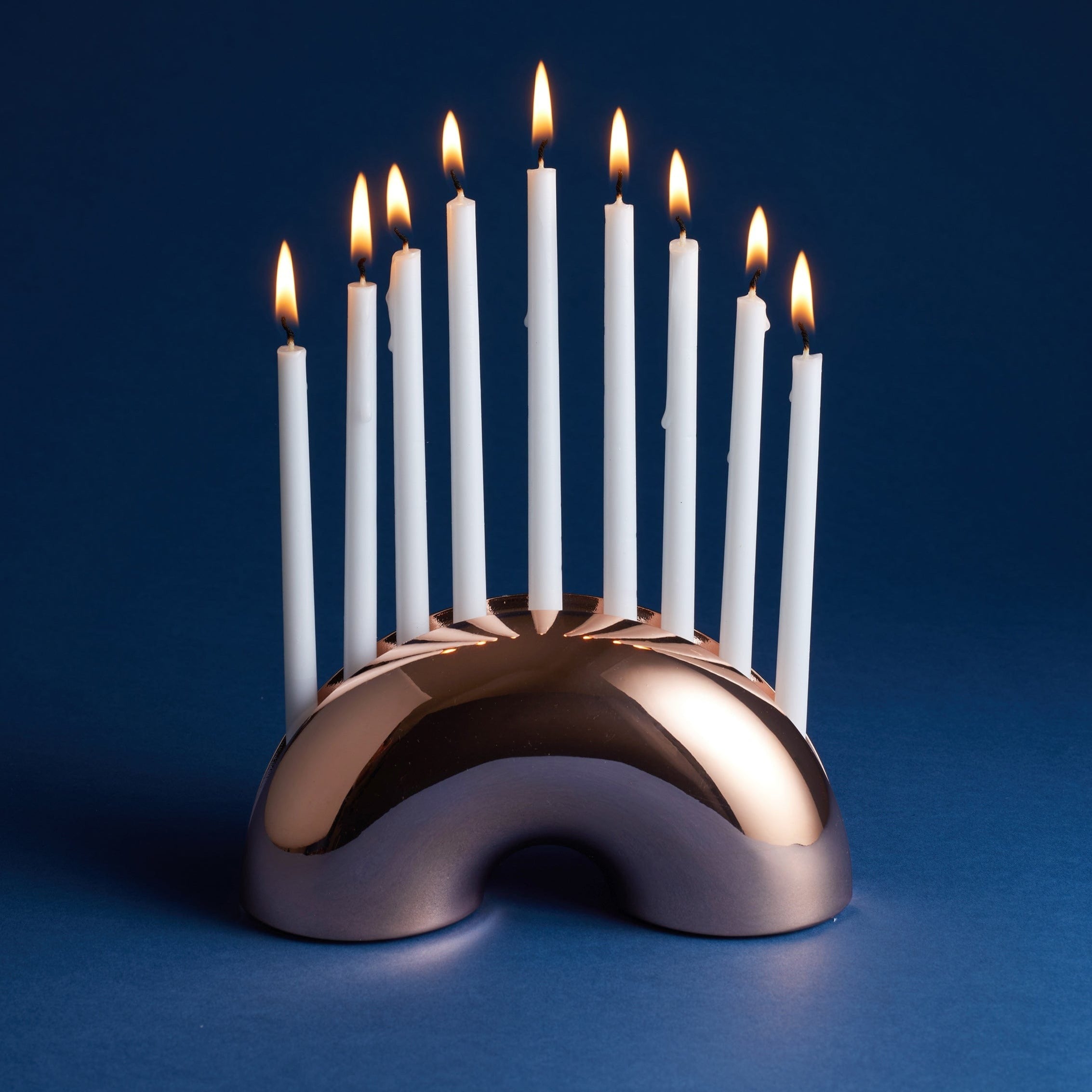 Nosh Menorah - Rose Gold