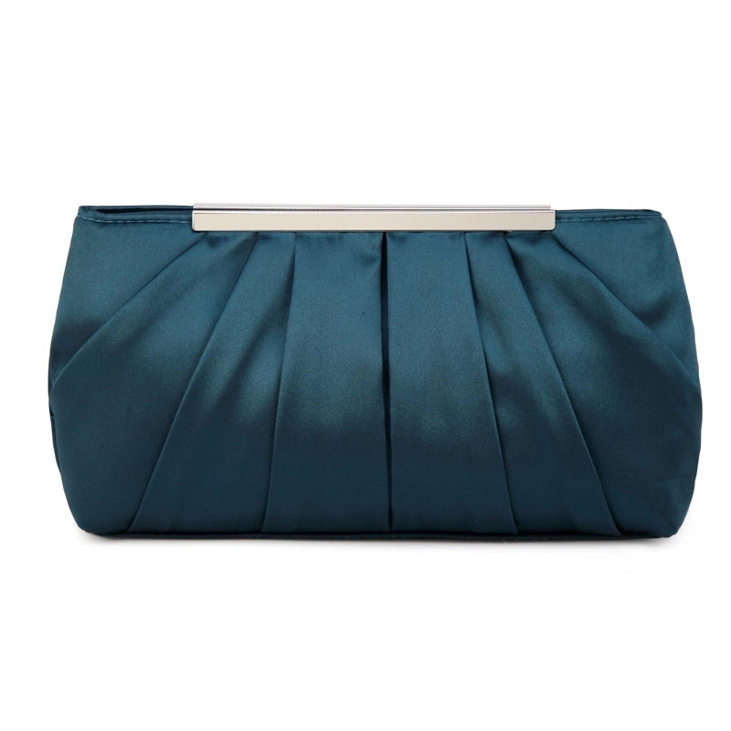 Dark Blue Black Pink Silk Solid Color Square Evening Bags