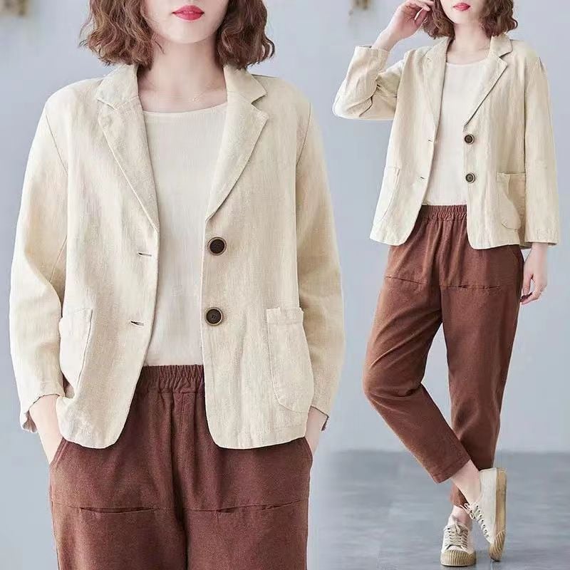 Versatile Long Sleeved Casual Loose Suit Jacket-Buy 2 Free Shipping